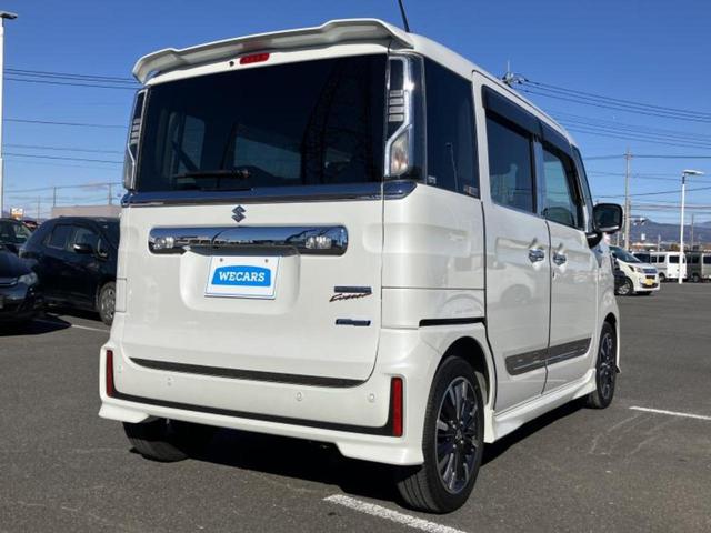 スペーシアカスタム ハイブリッドXSターボ 保証書/純正 9インチ SDナビ/セーフティサポート(スズキ)/両側電動スライドドア/シートヒーター 運転席/全方位モニター用カメラ/車線逸脱防止支援システム/シート ハーフレザー ターボ 禁煙車(3枚目)