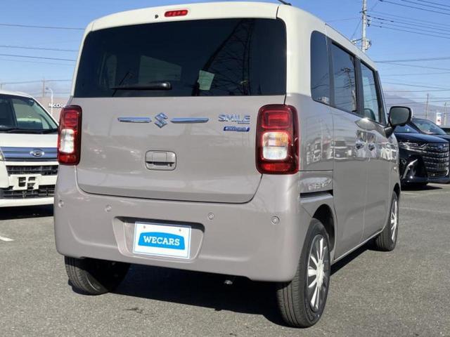 ワゴンＲスマイル ハイブリッドＸ　保証書／純正　９インチ　メモリーナビ／デュアルカメラブレーキサポート（スズキ）／両側電動スライドドア／シートヒーター　前席／全方位モニター／車線逸脱防止支援システム／登録済未使用車　全周囲カメラ（3枚目）