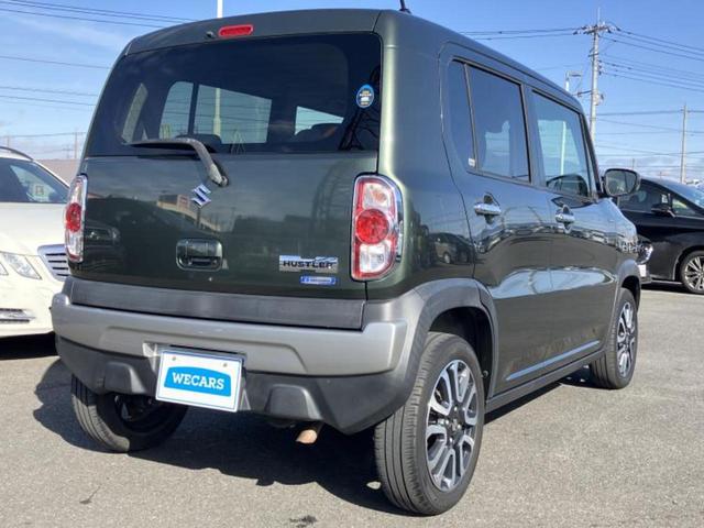 ハスラー ４ＷＤ　Ｊスタイル２ターボ　新品タイヤ／保証書／純正　ＳＤナビ／セーフティサポート（スズキ）／シートヒーター／車線逸脱防止支援システム／シート　ハーフレザー／ドライブレコーダー　社外／ヘッドランプ　ＨＩＤ／ＵＳＢジャック　４ＷＤ（3枚目）