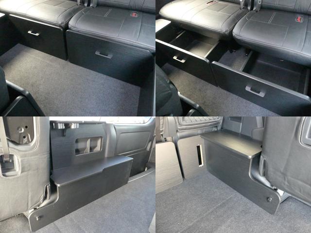 ハイエースワゴン GL FDシートカバー 黒木目調ステアリング&インテリアパネル 片側パワースライドドア バックモニター内蔵インナーミラー フルセグ地デジナビ フリップダウンモニター 天井スピーカー 新品アルミホイール&タイ(26枚目)