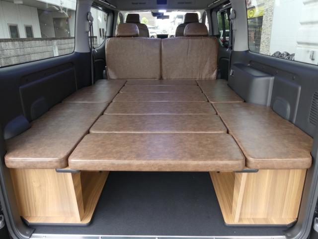 キャラバン ロングプレミアムＧＸ　一部改良後新型　ＦＤ－ｃｌａｓｓｉｃ丸目フェイス換装　ステルスグレー　アルパイン１１インチディスプレイオーディオ　シートカバー　ベッドキット　１６インチアルミホイール＆タイヤ　片側ワンタッチオートスラ（3枚目）