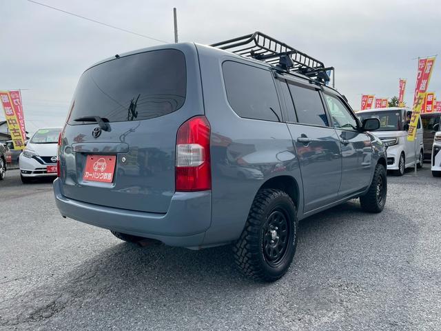 プロボックス GL 新品バックカメラ・新品ルーフラック/システムキャリア付・リフトアップ・シートカバー・デイトナ15インチ/マッドタイヤ・ナビ・フルセグTV・BT・DVD・ETC・グレー全塗装・フロアゴムマット・バイザー(5枚目)