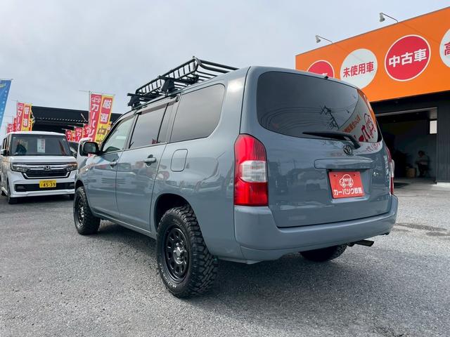 プロボックス GL 新品バックカメラ・新品ルーフラック/システムキャリア付・リフトアップ・シートカバー・デイトナ15インチ/マッドタイヤ・ナビ・フルセグTV・BT・DVD・ETC・グレー全塗装・フロアゴムマット・バイザー(7枚目)