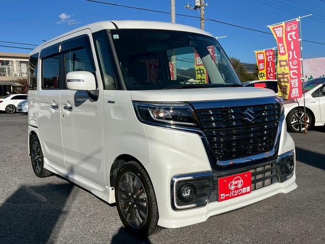 スペーシアカスタム ハイブリッドＸＳターボ　ＫＥＮＷＯＯＤナビ・ＴＶ　Ｂｌｕｅｔｏｏｔｈ　ＤＶＤ　バックカメラ　ステアリングＳ／Ｗ対応　ビルトインＥＴＣ　ドライブレコーダー　両側パワースライドドア　レーダーブレーキサポート　ＧＰＳレーダー探知機（3枚目）
