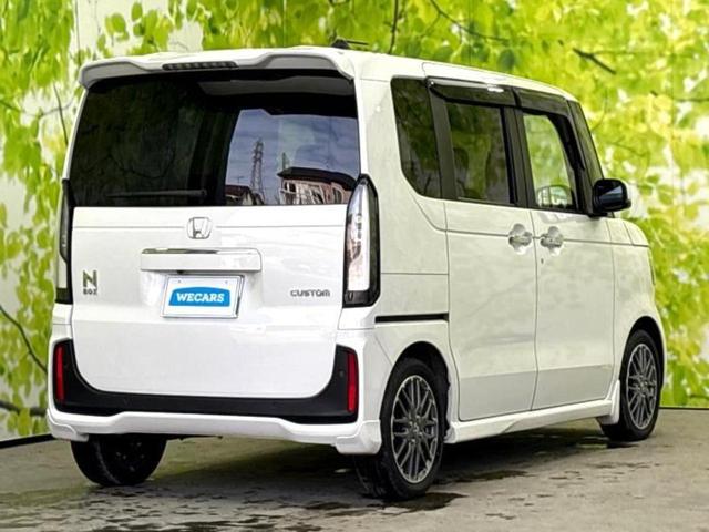 Ｎ－ＢＯＸカスタム ターボ　新品タイヤ／保証書／純正　８インチ　メモリーナビ／ホンダセンシング／両側電動スライドドア／シートヒーター／車線逸脱防止支援システム／ドライブレコーダー　前後／ヘッドランプ　ＬＥＤ／ＵＳＢジャック（3枚目）