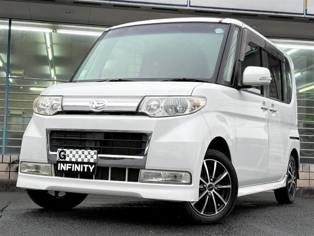 タント カスタムＸリミテッド　／左側電動スライドドア／カロッツェリアナビ／フルセグ／社外１４ＡＷ／ＨＩＤヘッドライト／Ｆフォグ／革調シートカバー／スマキー／ＡＵＴＯエアコン／Ｔチェーン（5枚目）