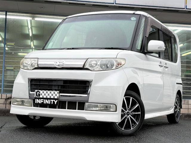 タント カスタムＸリミテッド　／左側電動スライドドア／カロッツェリアナビ／フルセグ／社外１４ＡＷ／ＨＩＤヘッドライト／Ｆフォグ／革調シートカバー／スマキー／ＡＵＴＯエアコン／Ｔチェーン（6枚目）