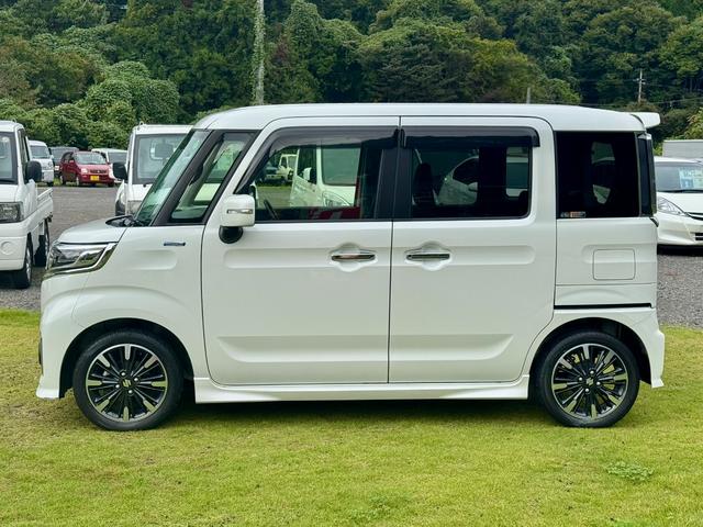 スペーシアカスタム ハイブリッドＸＳ　スマ－トキー　キーレスエントリー　アイドルストップ　オートハイビーム　シートヒーター　フルフラットシート　ＬＥＤヘッドライト　衝撃安全ボディー　オートライト　オートエアコン　ベンチシート　Ｗエアバッグ（5枚目）