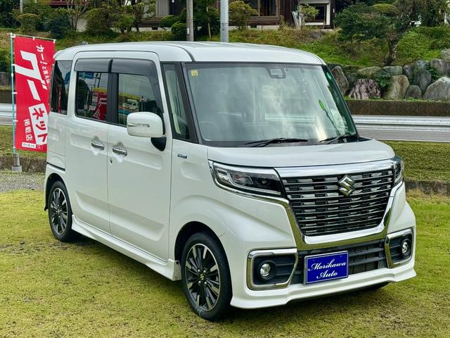スペーシアカスタム ハイブリッドＸＳ　スマ－トキー　キーレスエントリー　アイドルストップ　オートハイビーム　シートヒーター　フルフラットシート　ＬＥＤヘッドライト　衝撃安全ボディー　オートライト　オートエアコン　ベンチシート　Ｗエアバッグ（6枚目）