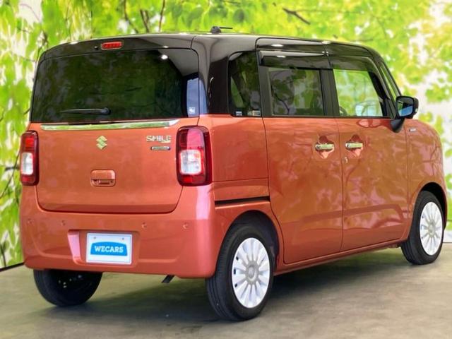 ワゴンＲスマイル ハイブリッドＸ　純正　９インチ　ナビ／セーフティサポート（スズキ）／両側電動スライドドア／シートヒーター　運転席／全方位モニター／車線逸脱防止支援システム／パーキングアシスト　バックガイド　衝突被害軽減システム（3枚目）