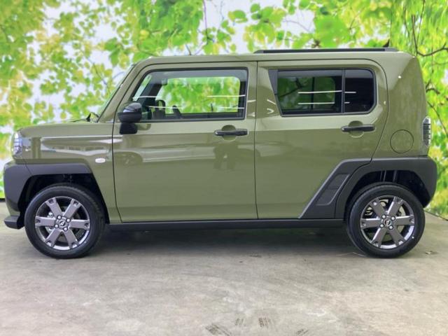 タフト Ｇターボダーククロムベンチャー　ガラスルーフ／保証書／ディスプレイオーディオ９インチ／スマートアシスト（トヨタ・ダイハツ）／シートヒーター　前席／車線逸脱防止支援システム／届出済未使用車／ヘッドランプ　ＬＥＤ　衝突被害軽減システム（2枚目）