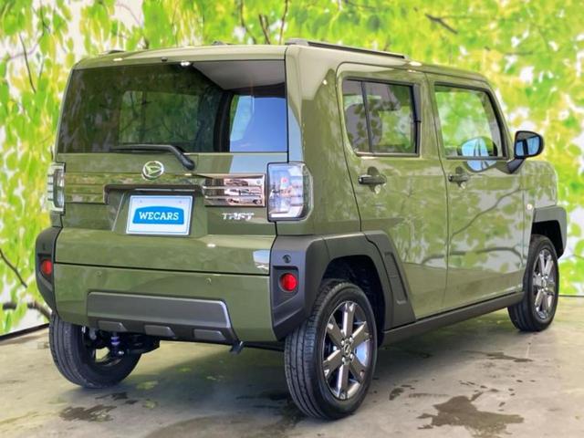 タフト Ｇターボダーククロムベンチャー　ガラスルーフ／保証書／ディスプレイオーディオ９インチ／スマートアシスト（トヨタ・ダイハツ）／シートヒーター　前席／車線逸脱防止支援システム／届出済未使用車／ヘッドランプ　ＬＥＤ　衝突被害軽減システム（3枚目）