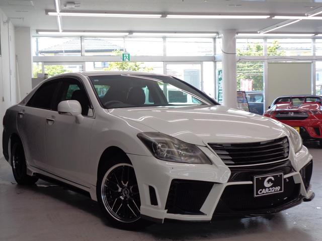 クラウン アスリート　ＢＬＡＣＫＰＥＡＲＬエアロ　ＡＭＥ１８ＡＷ　純正ＨＤＤナビ　地デジ　ＢＴ接続　バックカメラ　サイドカメラ　ＥＴＣ　ドラレコ　シートヒーター　ベンチレーション　クルコン　ＨＩＤ　パワーシート　黒革シート（8枚目）