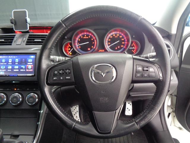 アテンザスポーツ ２５Ｚ　エアロパーツ　ＨＫＳマフラー　純正６速ＭＴ　ＢＯＳＥサウンド　ＨＤＤナビ　地デジ　バックカメラ　ドラレコ　ＥＴＣ　クルコン　パワーシート　ハーフレザー　ＨＩＤ　フォグランプ　ＤＳＣ　社外１８ＡＷ（26枚目）