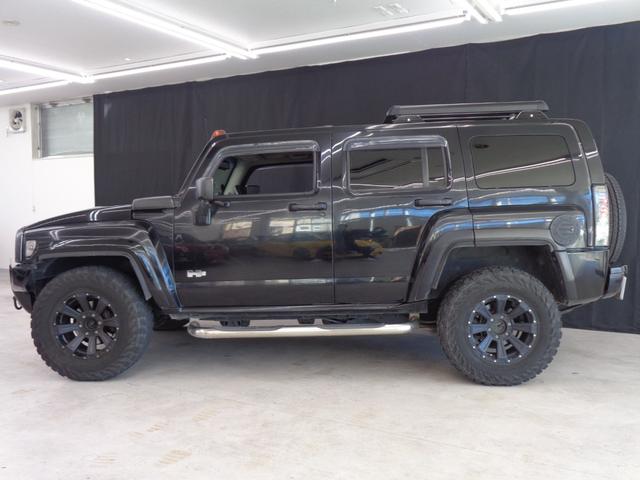 ハマーＨ３ 　三井物産　ウインカー＆テールカスタム　ルーフラック　サンルーフ　黒革　サイドステップ　ケンウッドナビ　地デジ　ＢＴ接続　バックカメラ　ＥＴＣ　パワーシート　社外１７インチ＋マッドタイヤ（11枚目）