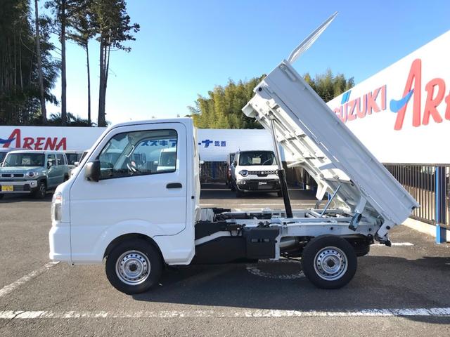 キャリイトラック キンタロウダンプ スズキ セーフティサポート 装着車 3方開 荷台側鳥居 4速オートマ パートタイム4WD 荷台側ガードフレーム鳥居 デフロック機構 電動油圧式ダンプ セーフティーサポート衝突被害軽減ブレーキ付(8枚目)