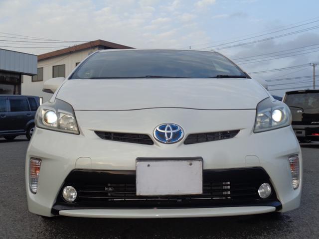 プリウス S LEDヘッドライト フォグ 15インチ スマートキー プッシュスタート HDDナビ DVD再生 CD Bluetooth フルセグTV Bカメラ ETC シートヒーター 走行5.1万 取説記録 後期型(2枚目)