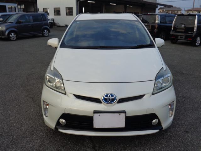 プリウス S LEDヘッドライト フォグ 15インチ スマートキー プッシュスタート HDDナビ DVD再生 CD Bluetooth フルセグTV Bカメラ ETC シートヒーター 走行5.1万 取説記録 後期型(3枚目)