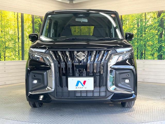 ソリオバンディット ハイブリッドMV 登録済未使用車 純正9インチナビ 両側電動ドア 全周囲カメラ 衝突被害軽減システム レーダークルーズ コーナーセンサー スマートキー LEDヘッド オートハイビーム 車線逸脱警報 オートライト(14枚目)