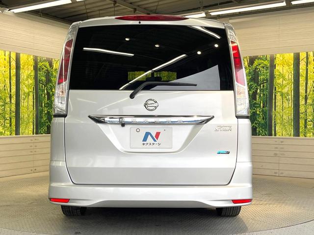 セレナ ハイウェイスター　両側電動ドア　純正ＳＤナビ　バックカメラ　禁煙車　スマートキー　ビルトインＥＴＣ　クルコン　オートライト　デュアルエアコン　純正１６インチアルミ　リアエアコン　Ｂｌｕｅｔｏｏｔｈ　ＣＤ　ＤＶＤ再生（16枚目）