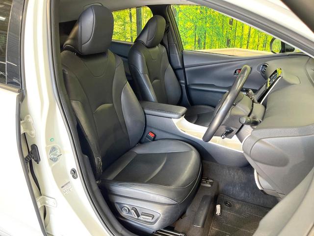 プリウス Aプレミアム ツーリングセレクション 純正SDナビ バックカメラ 衝突被害軽減システム レーダークルーズ レザーシート パワーシート コーナーセンサー スマートキー LEDヘッド ビルトインETC パークアシスト オートエアコン(8枚目)