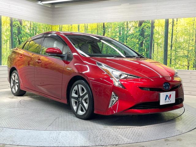 プリウス Aツーリングセレクション 純正9型SDナビ バックカメラ 衝突軽減装置 レーダークルーズ コーナーセンサー スマートキー LEDヘッド ビルトインETC オートハイビーム 車線逸脱警報 オートライト 純正17インチアルミ(16枚目)