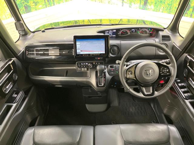 Ｎ－ＢＯＸカスタム Ｌターボ　両側電動ドア　ＳＤナビ　バックカメラ　衝突被害軽減システム　禁煙車　ハーフレザーシート　シートヒーター　スマートキー　ＬＥＤヘッド　ビルトインＥＴＣ　純正１５インチＡＷ　オートハイビーム　車線逸脱警報（2枚目）