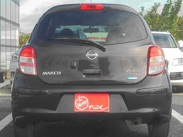 マーチ ボレロ　純正ナビ　フルセグ　バックモニター　ＥＴＣ　アイドリングストップ　インテリキー　プッシュスタート　純正アルミ　寒冷地仕様　盗難防止システム　衝突安全ボディ　エアバッグ　エアコン　パワーステアリング（3枚目）