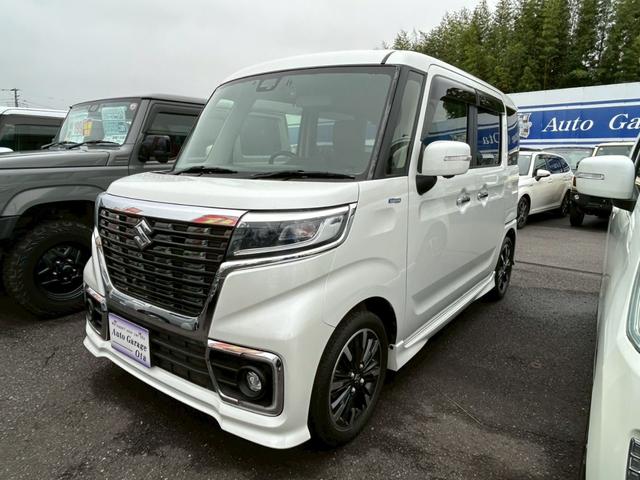 スペーシアカスタム ハイブリッドＸＳ　４ＷＤ　ワンオーナー　ドライブレコーダー　両側電動スライドドア　ナビ　クリアランスソナー　衝突被害軽減システム　ＬＥＤヘッドランプ　スマートキー　アイドリングストップ　電動格納ミラー　シートヒーター（2枚目）