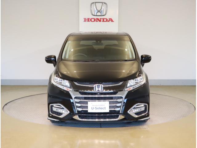 オデッセイハイブリッド ハイブリッドアブソルート・EXホンダセンシング 衝突被害軽減S PWシート LEDライト 地上デジタル Pアシスト 3列シート オートクルーズ オートエアコン USB ESC オットマン 盗難防止装置(2枚目)