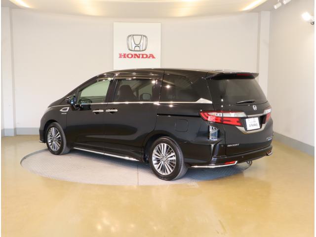 オデッセイハイブリッド ハイブリッドアブソルート・EXホンダセンシング 衝突被害軽減S PWシート LEDライト 地上デジタル Pアシスト 3列シート オートクルーズ オートエアコン USB ESC オットマン 盗難防止装置(5枚目)