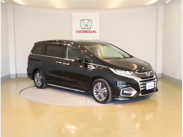 オデッセイハイブリッド ハイブリッドアブソルート・EXホンダセンシング 衝突被害軽減S PWシート LEDライト 地上デジタル Pアシスト 3列シート オートクルーズ オートエアコン USB ESC オットマン 盗難防止装置(9枚目)