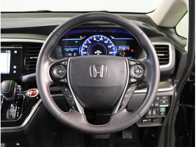 オデッセイハイブリッド ハイブリッドアブソルート・EXホンダセンシング 衝突被害軽減S PWシート LEDライト 地上デジタル Pアシスト 3列シート オートクルーズ オートエアコン USB ESC オットマン 盗難防止装置(15枚目)