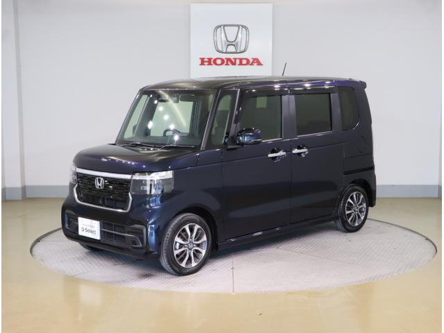 Ｎ－ＢＯＸカスタム ベースグレード　ＵＳＢ接続　ＣＭＢＳ　Ｄレコ　ベンチシート　オートエアコン　スマートキ　ＬＥＤ　盗難防止装置　クルコン　ＥＴＣ　バックカメラ　フルセグＴＶ　パワーステアリング　エアバッグ　ＥＳＣ（3枚目）