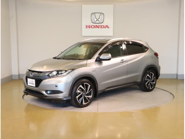 ヴェゼル ハイブリッドＸ・Ｌパッケージ　ナビ＆ＴＶ　Ｒカメラ　フルタイム４ＷＤ　Ａストップ　盗難防止システム　ＬＥＤライト　シートヒータ　キーレス　オートクルーズコントロール　サイドＳＲＳ　ＶＳＡ　エアコン（3枚目）