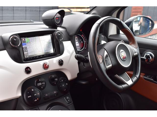 アバルト595 ツーリズモ ストラーダメモリーナビ バックカメラ フルセグTV ブルートゥース接続可能 ブラウンレザーシート ETC 純正キーレスエントリー ディスチャージライト 純正17インチアルミ クリアランスソナー(3枚目)