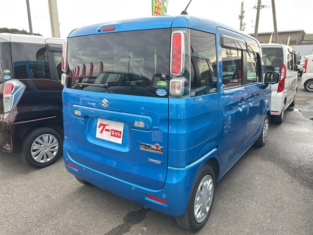 スペーシア ハイブリッドＸ　全周囲カメラ　両側電動スライドドア　ナビ　ＴＶ　クリアランスソナー　レーンアシスト　衝突被害軽減システム　オートライト　スマートキー　アイドリングストップ　電動格納ミラー　シートヒーター　ベンチシート（14枚目）