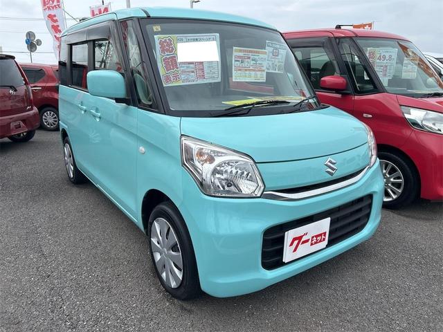 スペーシア Ｇ　両側スライドドア　スマートキー　アイドリングストップ　電動格納ミラー　シートヒーター　ベンチシート　ＣＶＴ　盗難防止システム　ＡＢＳ　ＵＳＢ　衝突安全ボディ　エアコン　パワーステアリング（14枚目）