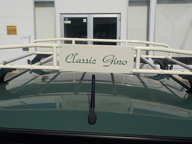 ミラジーノ ジーノ　２ＷＤ　オートマ　フル装備　純正ルーフキャリア　ヘッドライトバイザー　フェンダーミラー　シートカバー　社外フロントグリル・ウインカー・マフラー・フォグランプ　ＨＡＫアーモンドグリーンオールペイント済み（7枚目）