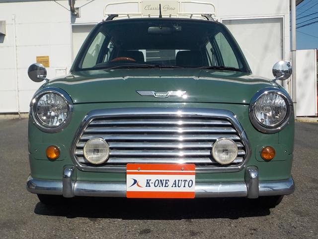 ミラジーノ ジーノ　２ＷＤ　オートマ　フル装備　純正ルーフキャリア　ヘッドライトバイザー　フェンダーミラー　シートカバー　社外フロントグリル・ウインカー・マフラー・フォグランプ　ＨＡＫアーモンドグリーンオールペイント済み（11枚目）