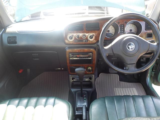 ミラジーノ ジーノ　２ＷＤ　オートマ　フル装備　純正ルーフキャリア　ヘッドライトバイザー　フェンダーミラー　シートカバー　社外フロントグリル・ウインカー・マフラー・フォグランプ　ＨＡＫアーモンドグリーンオールペイント済み（47枚目）