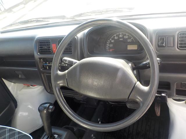 キャリイトラック KC 4WD エアコン パワステ オートマ 新品12インチベンプラホイールキャップ 新品革調シートカバー ミディアムグレーオールペイント済み(34枚目)