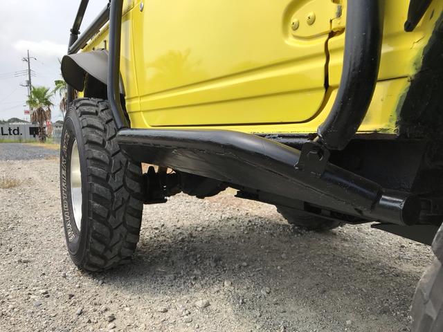 ジムニー サマーウインド　リミテッド　ＡＣ　ＰＳ　５ＭＴ　社外リーフリフトアップ　改造公認車　バンカット車　前後エアロッカー　ダウンギア　油圧電動Ｗパワステ　強化シャフト　ワンオフロールバー　２５５ＭＴタイヤ　ウィンチ　社外前後バンパー（57枚目）