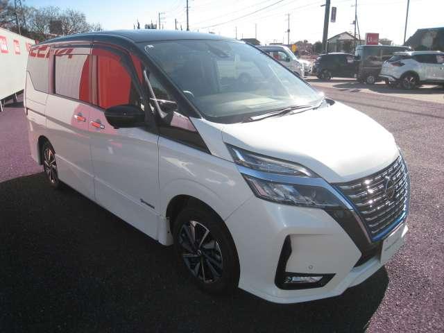 セレナ 1.2 e-POWER ハイウェイスター V 360°カメラ エマジェンシーブレーキ スマキー バックカメラ 禁煙 LED レーンアシスト 点検記録簿付 ETC ドラレコ Aストップ イモビ フルオートエアコン アルミホイール エアバック ABS(3枚目)