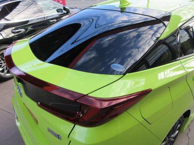 プリウスＰＨＶ Ａレザーパッケージ　禁煙車／モデリスタフルエアロ／黒レザーシート／社外１８ｉｎＡＷ／スマートキー一体型ＥＧスターター／サーモテクトライムグリーン／ＬＥＤヘッドライト／前後ドラレコ／充電ケーブル／急速充電口／記録簿５枚有（15枚目）