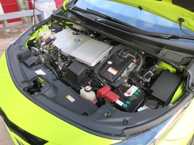 プリウスＰＨＶ Ａレザーパッケージ　禁煙車／モデリスタフルエアロ／黒レザーシート／社外１８ｉｎＡＷ／スマートキー一体型ＥＧスターター／サーモテクトライムグリーン／ＬＥＤヘッドライト／前後ドラレコ／充電ケーブル／急速充電口／記録簿５枚有（46枚目）