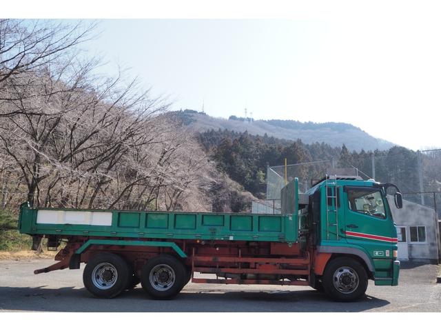 スーパーグレート 　２デフ　新明和製　ＤＲ１２－０２ＳＡ　ロングダンプ　荷台内全面ステンレス張り　三方開　自重計　Ｉ型Ｓ　可動式リアバンパー　パワーブロッカー　積載１１．４ｔ　ターボ３８０馬力　坂道発進補助装置（15枚目）