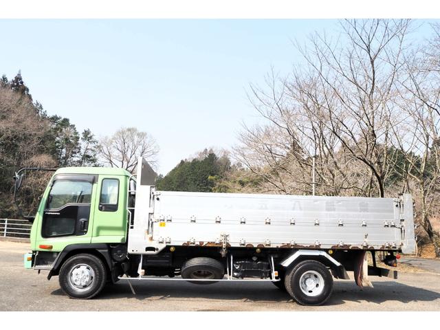フォワード 　フルタイム４ＷＤ　四駆　ロングボディ　新明和製　ＤＲ４－０１Ｓ　ファームダンプ　深ダンプ　土砂禁　１０立米　２段式アルミブロックアオリ　三方開　リア観音開き仕様　デフロック　積載２．７５ｔ　１９０馬力（2枚目）