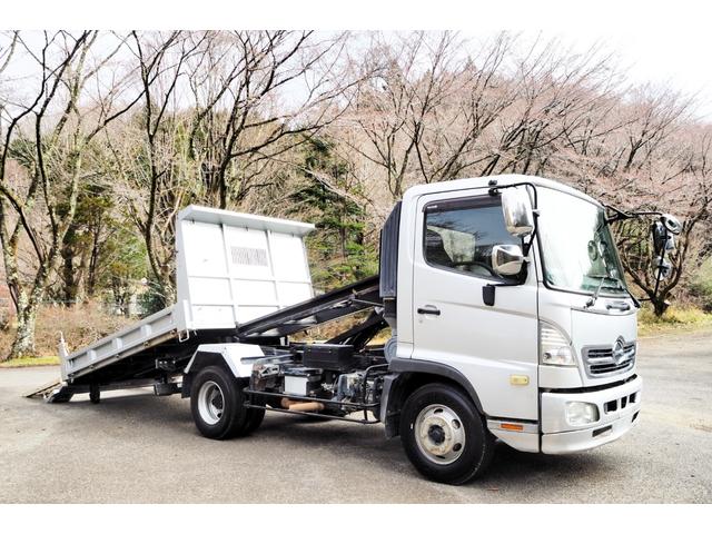 ヒノレンジャー 　新明和製　ＳＤ４－１１　ローダーダンプ　ダンプローダー　三方開　歩み板　積載２．７５ｔ　ターボ２１０馬力　坂道発進補助装置　ＥＴＣ　キセノンヘッドライト（8枚目）