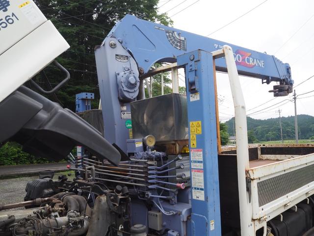 ヒノレンジャー 　煤焼きなし　ＺＲ３６５ＳＬ　５段クレーン　フックイン　ハイジャッキ　角足　２．９３ｔ吊　ラジコン付　重機回送車　セルフクレーン　クレーン付セルフローダー　積載２．６５ｔ　生エンジン　２２０馬力　ベッド（68枚目）